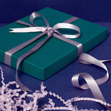 Small Gift Box - Teal with lavender ribbon