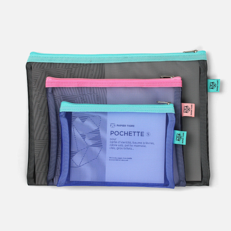 Mesh Pouch Pencil Case Large - Green