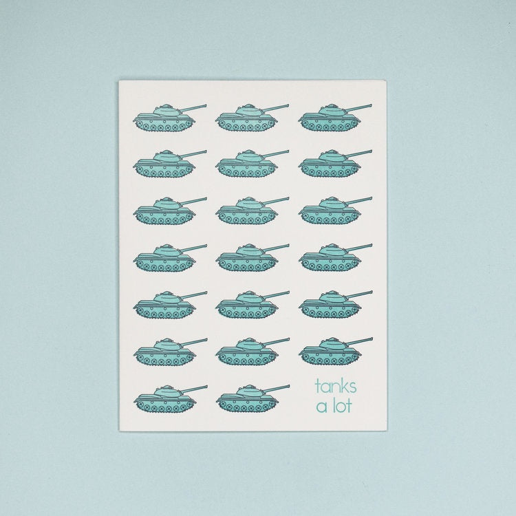tanks a lot card
