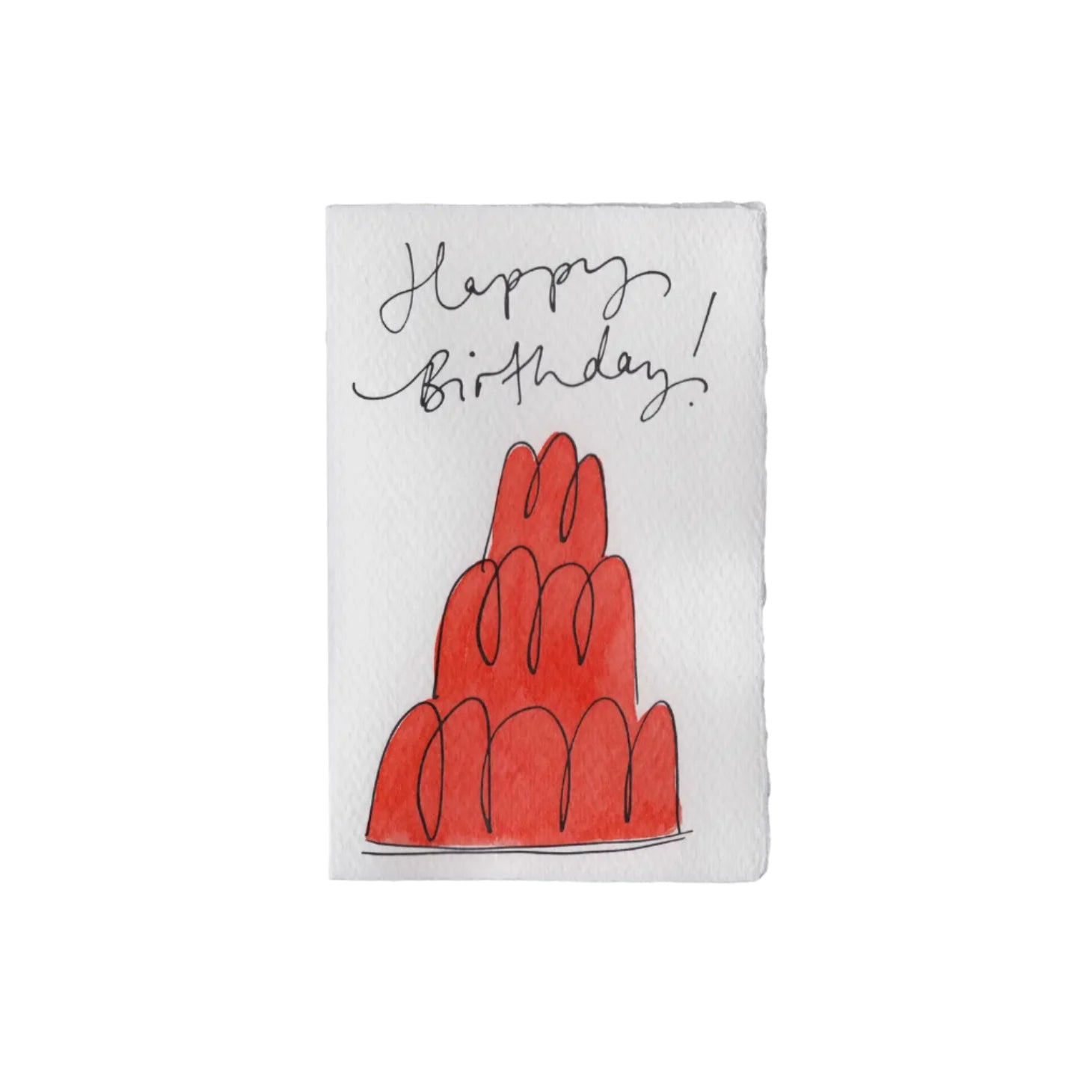 orange jelly illustration Happy Birthday card