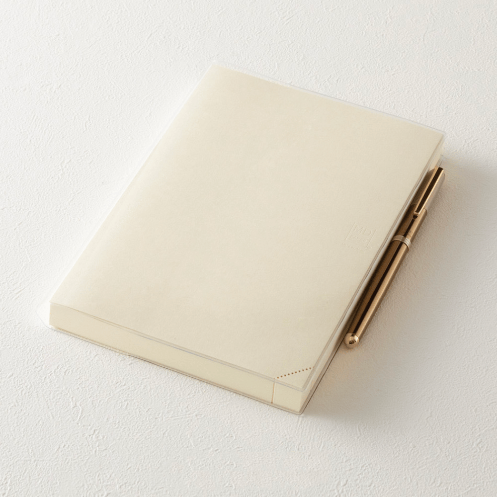 notebook with clear cover