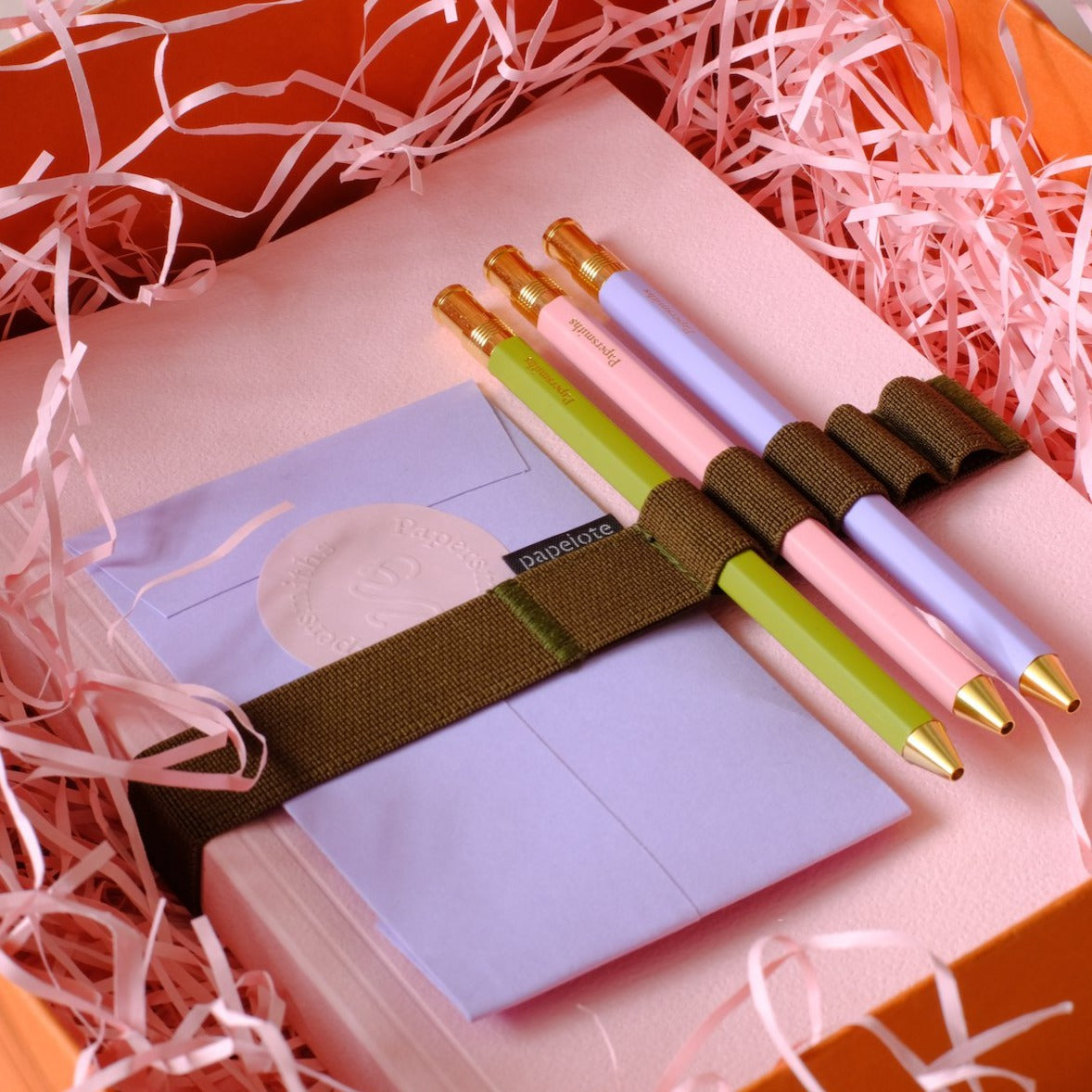 Large Gift Box - Orange with pink ribbon