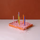 Small Gift Box - Orange with pink ribbon