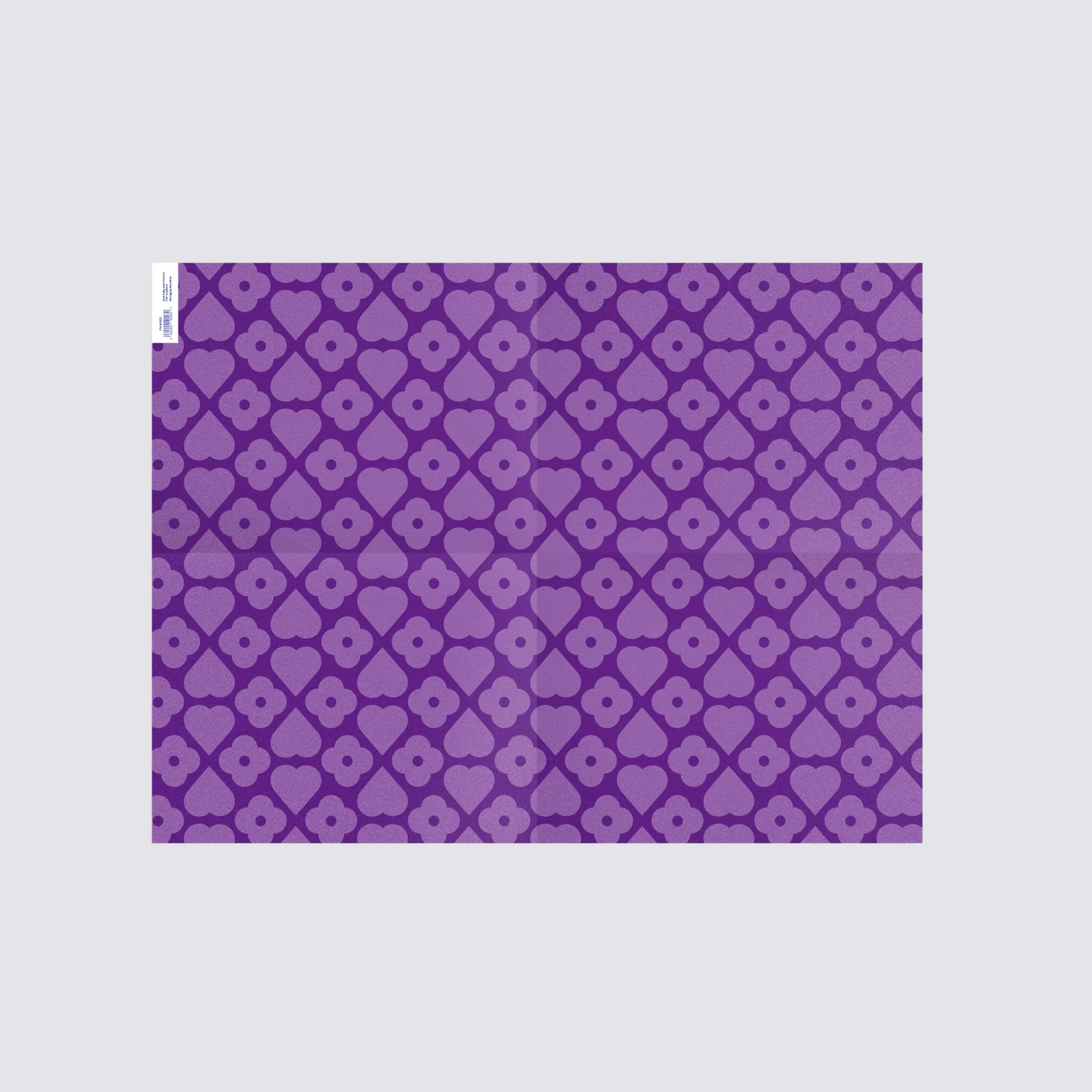Gift Wrap - Iris Flowers and Hearts