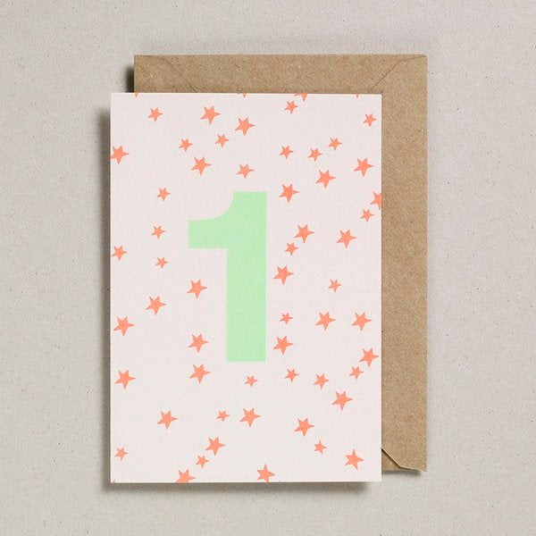Fluorescent Risograph Age Card