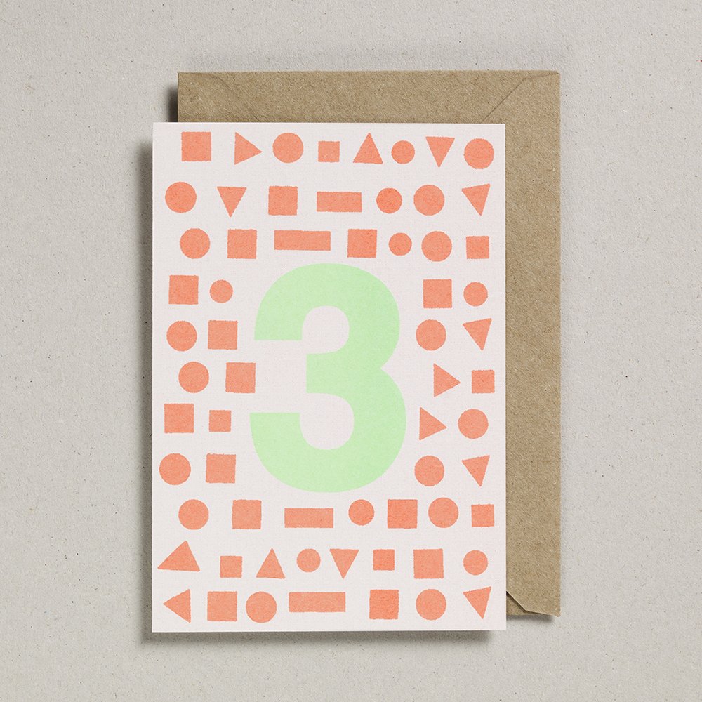 Fluorescent Risograph Age Card