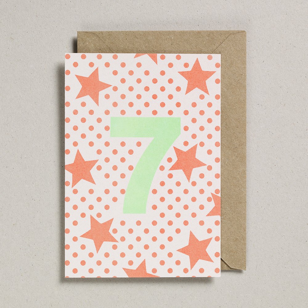 Fluorescent Risograph Age Card