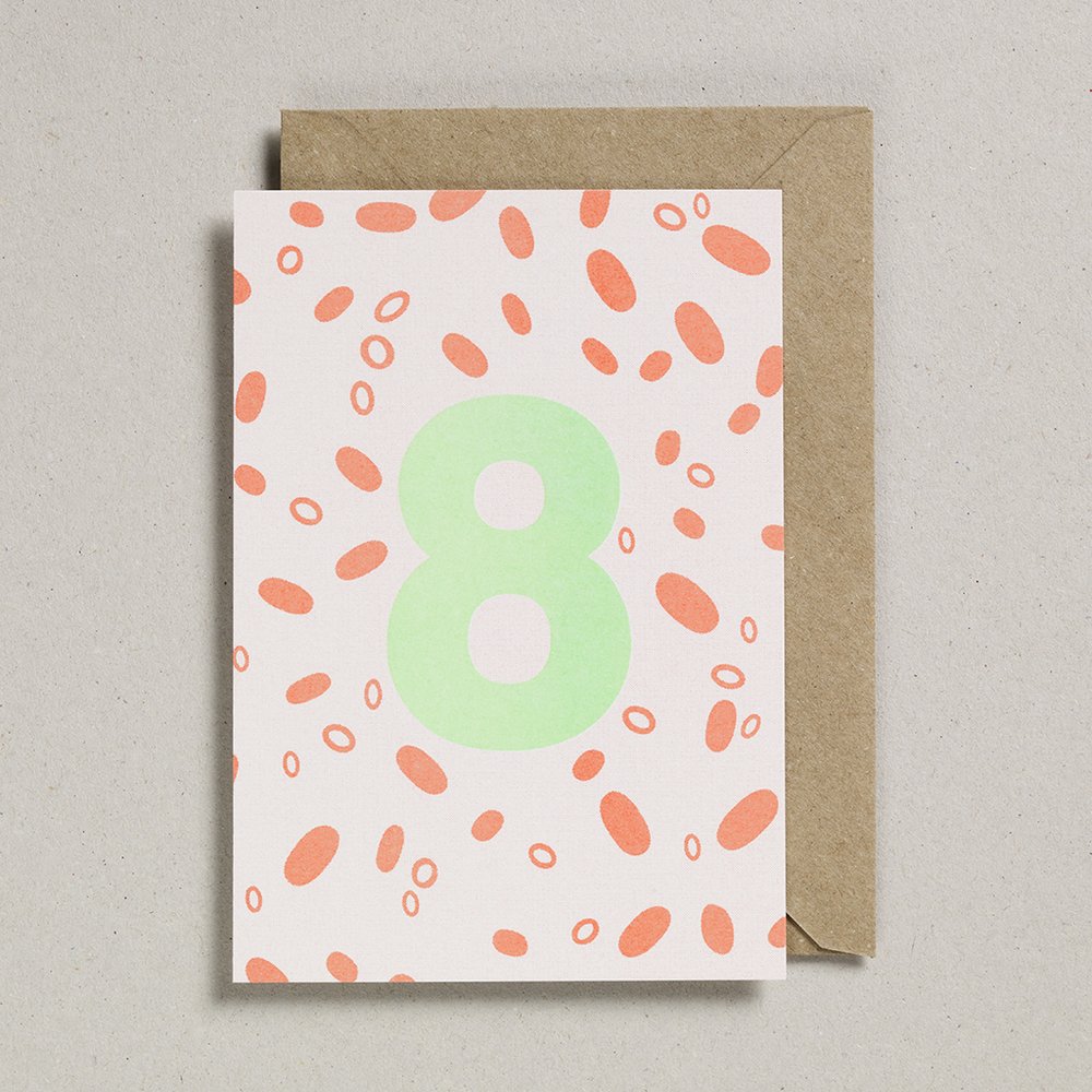 Fluorescent Risograph Age Card