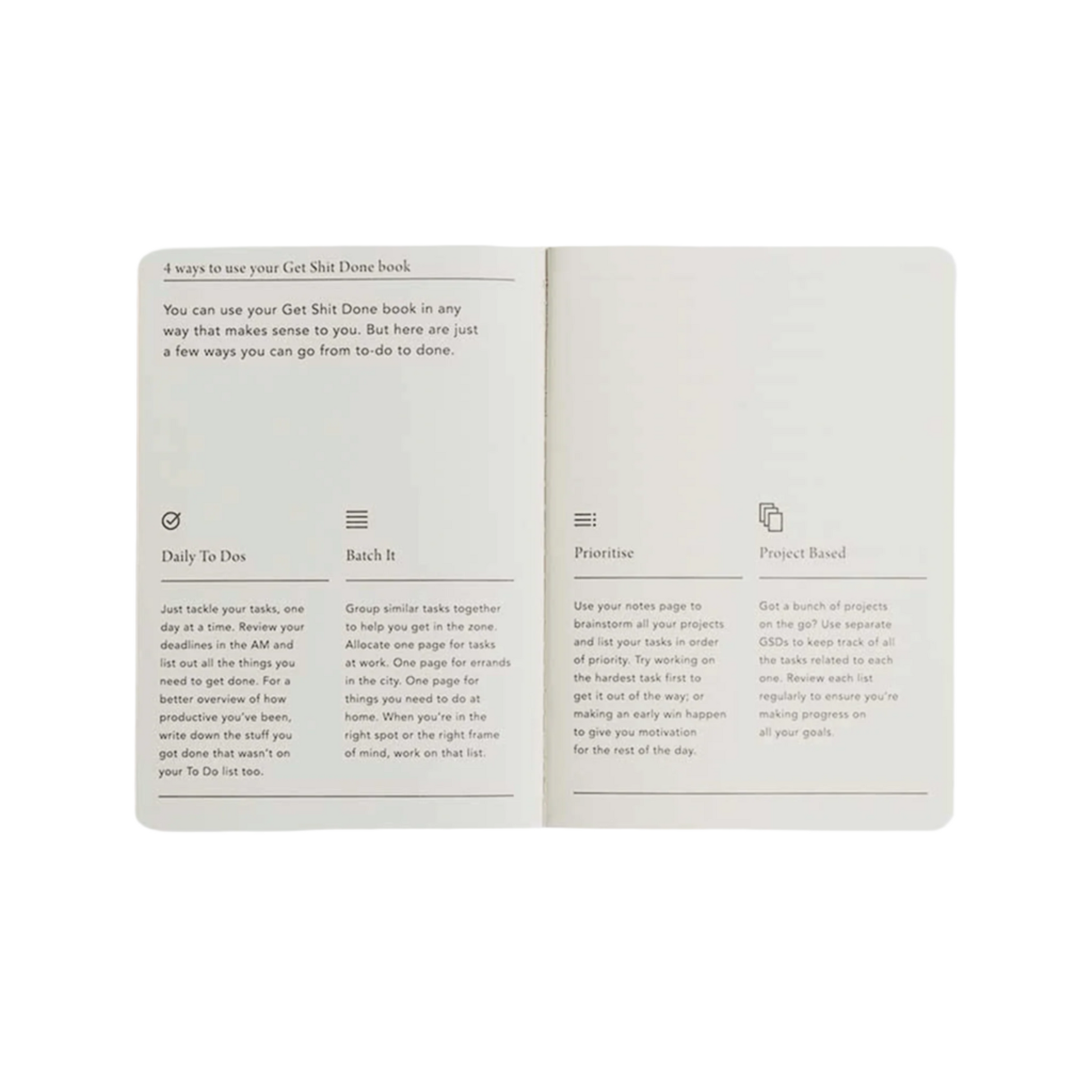 Get Shit Done To-Do List Notebook - A6