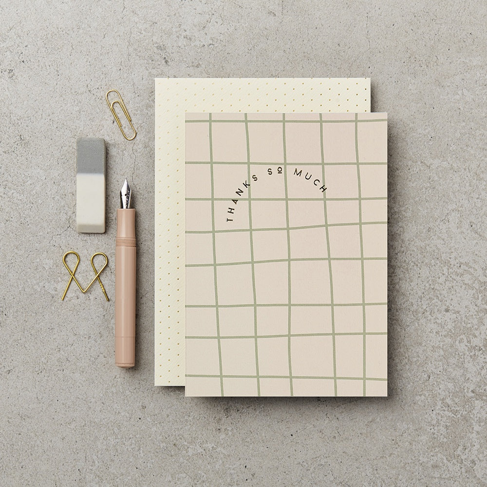 Grid Thank You Cards - Set of 6