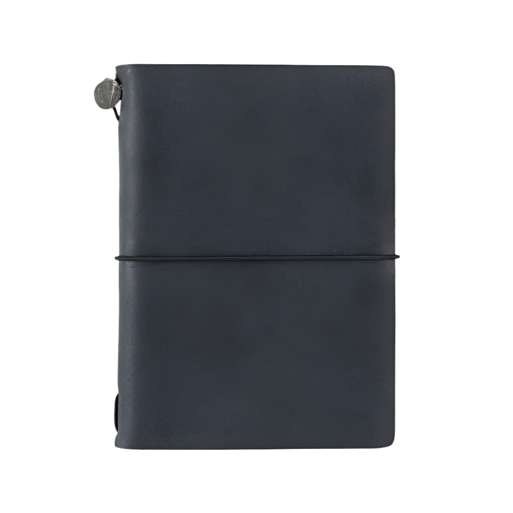 Black leather notebook