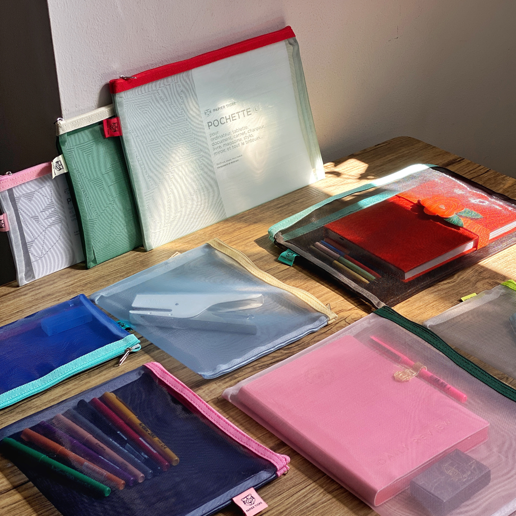 mesh pencil cases