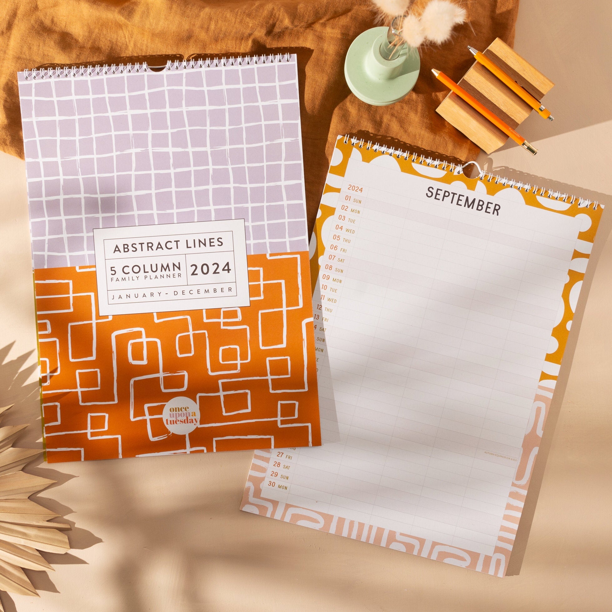 Abstract print family calendar 2024