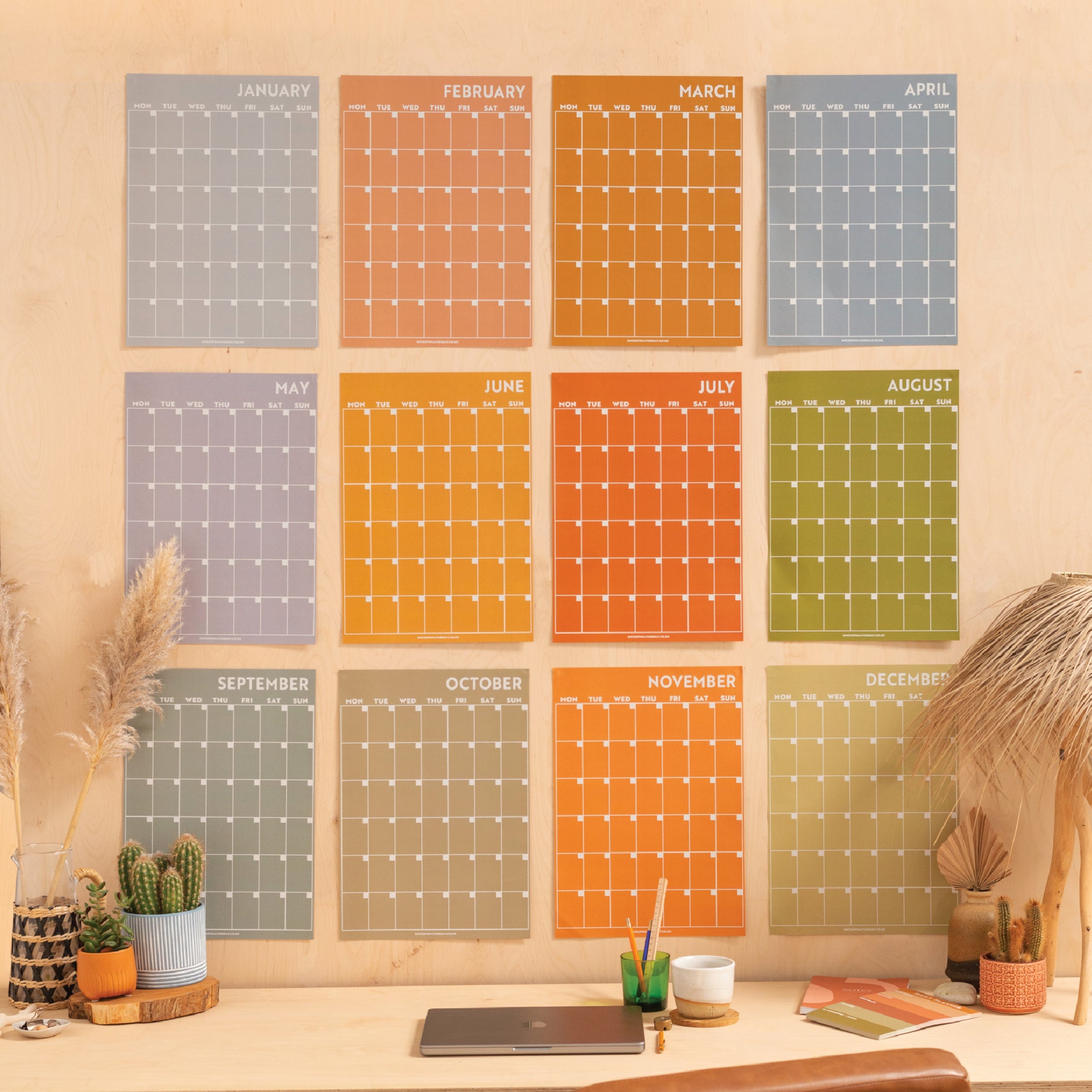 Extra large monthly wall planner calendar