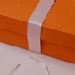 Pink ribbon and Orange Gift Box