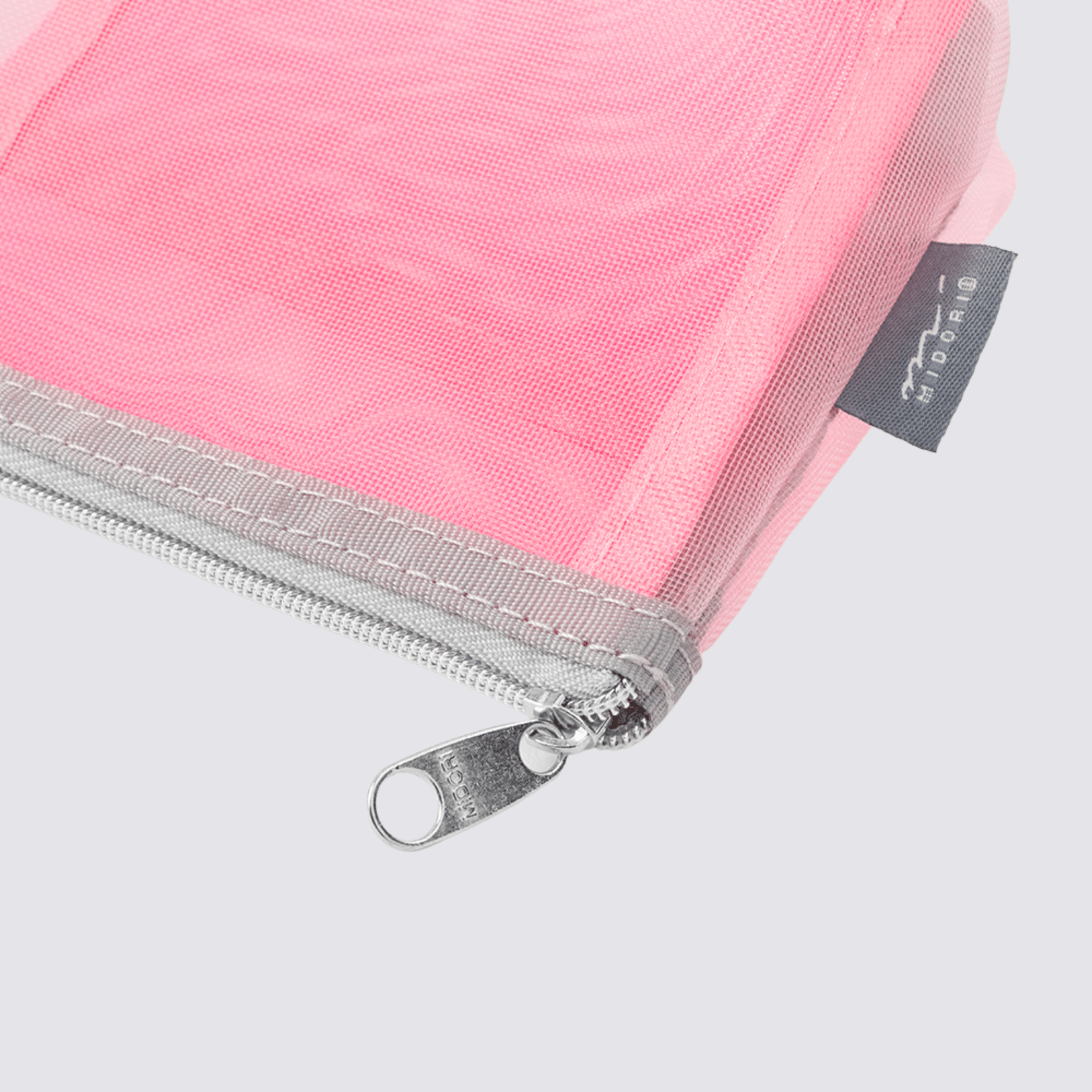 Pink Mesh Pencil Case