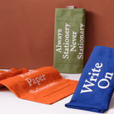 green orange blue tote bag