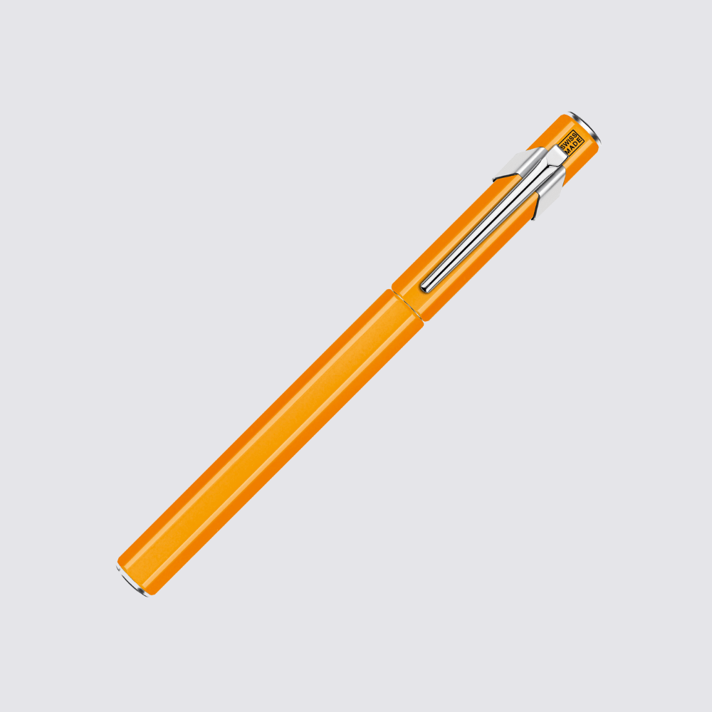 orange fountain pen