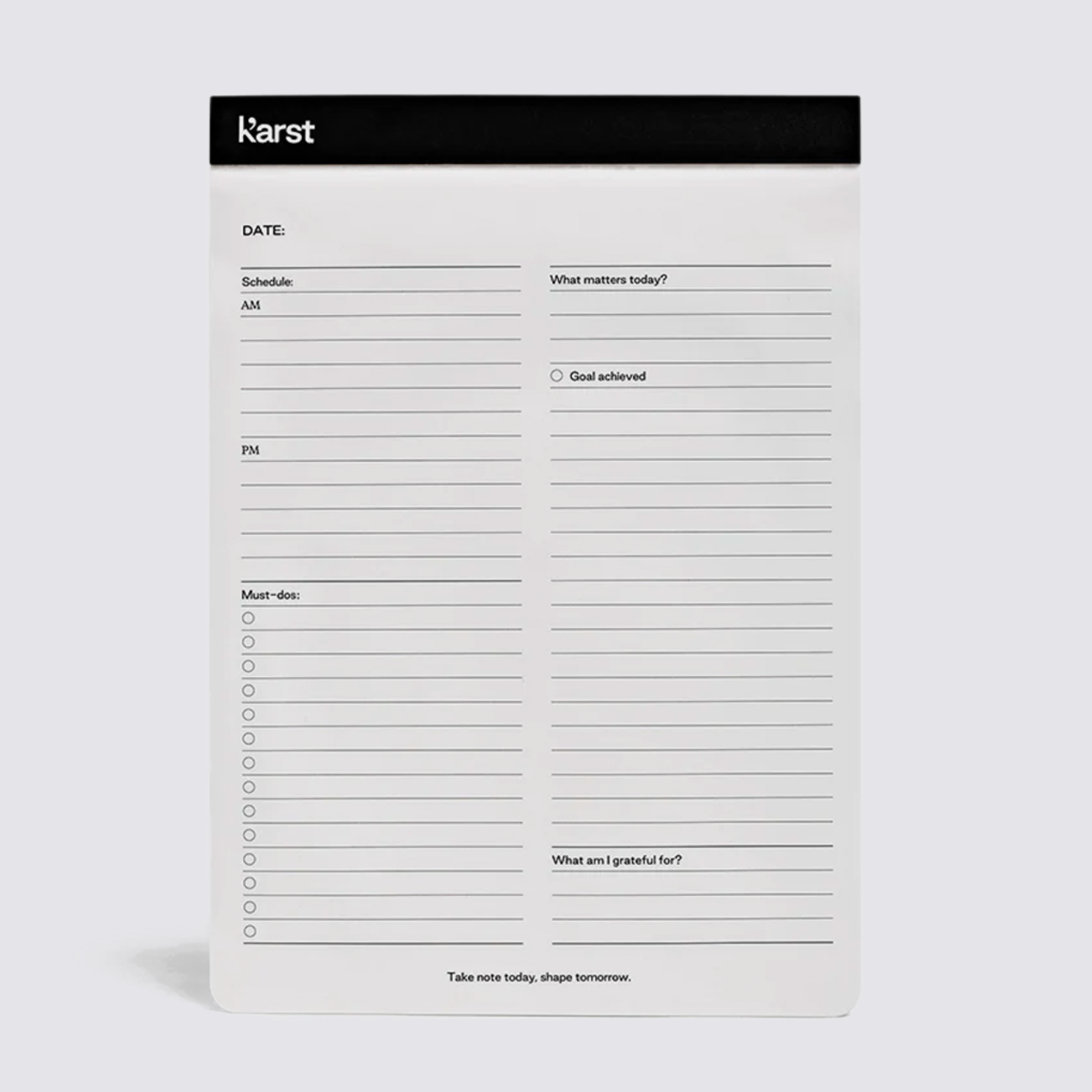 A5 Daily Action Pad