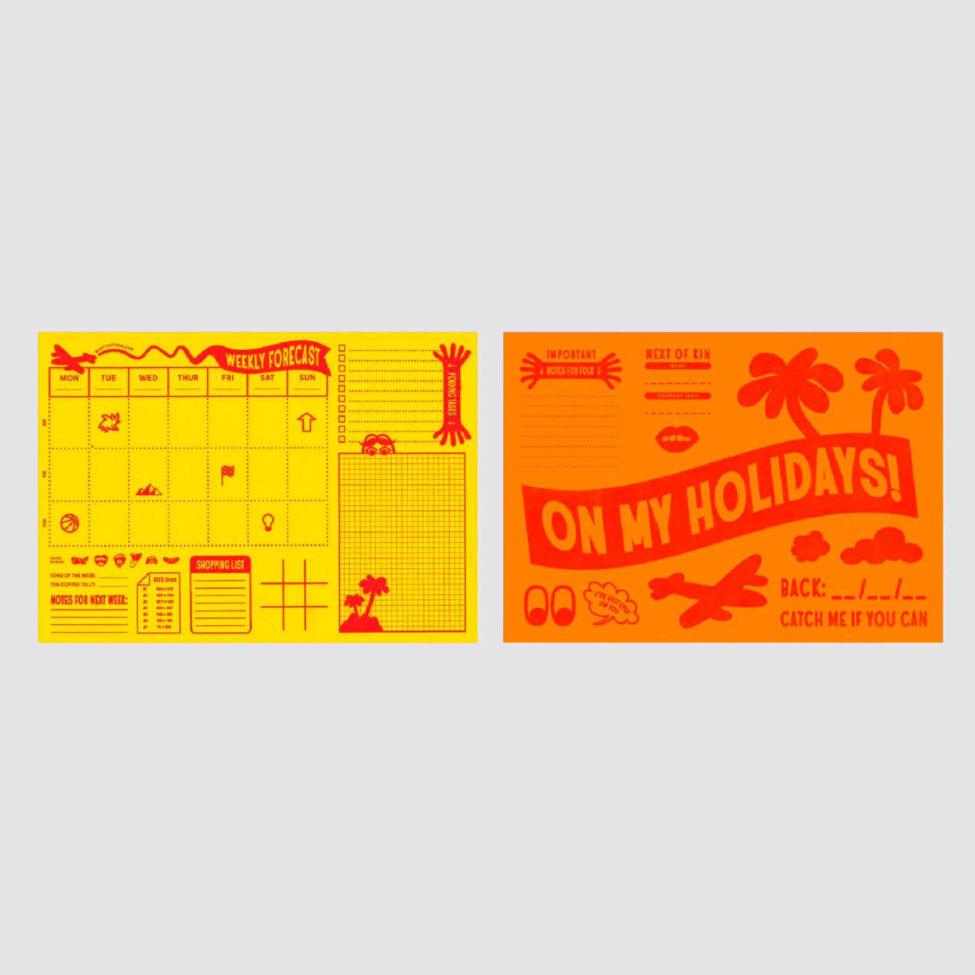 Weekly Desk Pad - Yellow