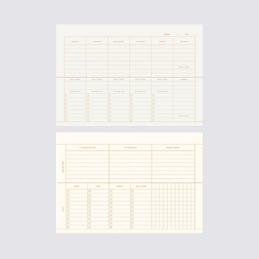 Desk Planner - Linen