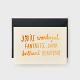 You're Wonderful Card