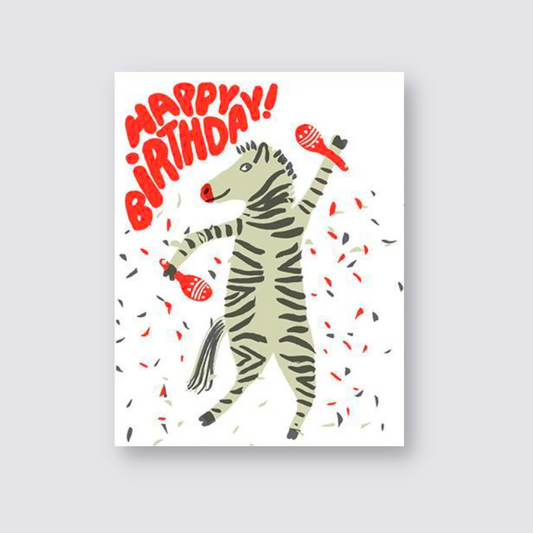 Party Zebra Card