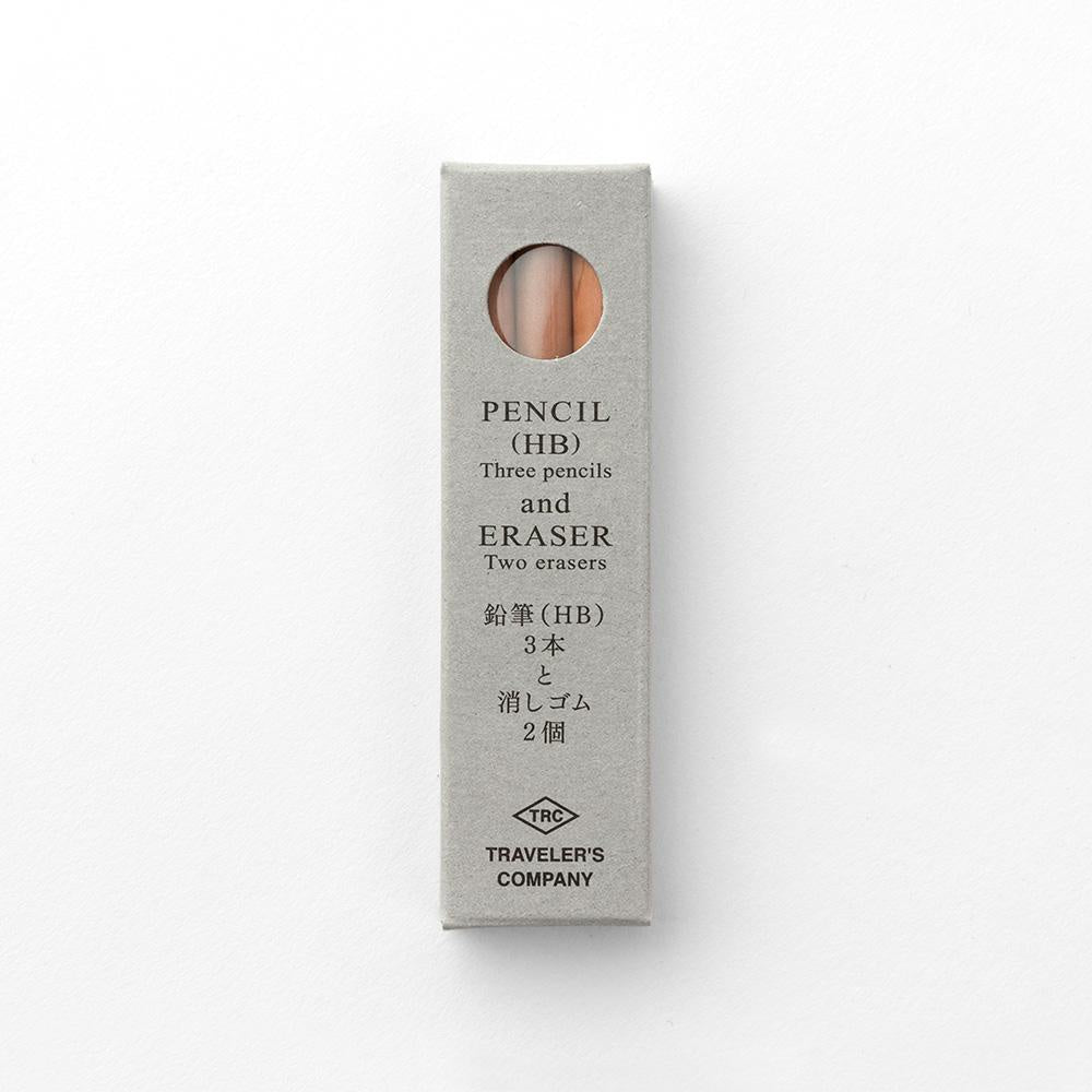 refill pencils and erasers