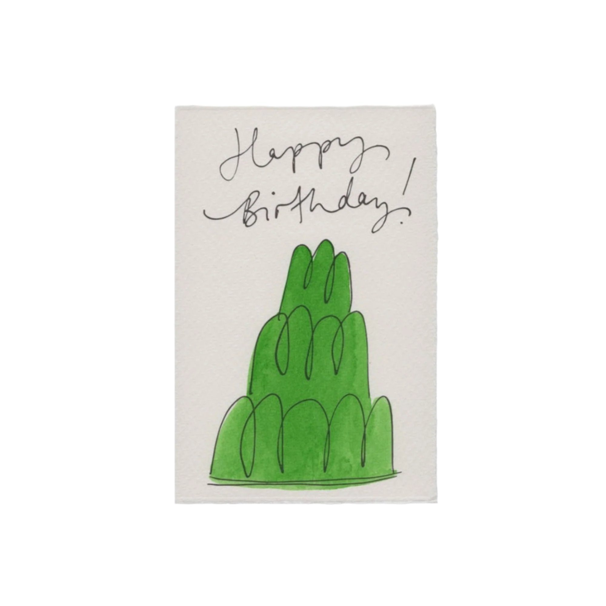 Green jelly illustrated birthday card
