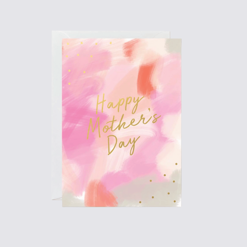 mothers day abstract pink card