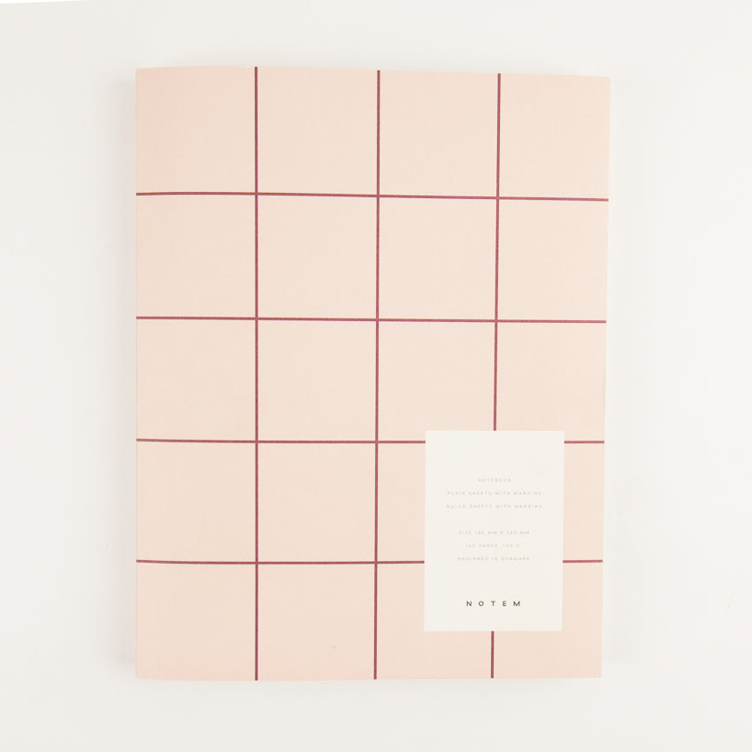 Uma Ruled Notebook - Large / Rose Pink