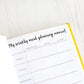Positive planner meal planning journal
