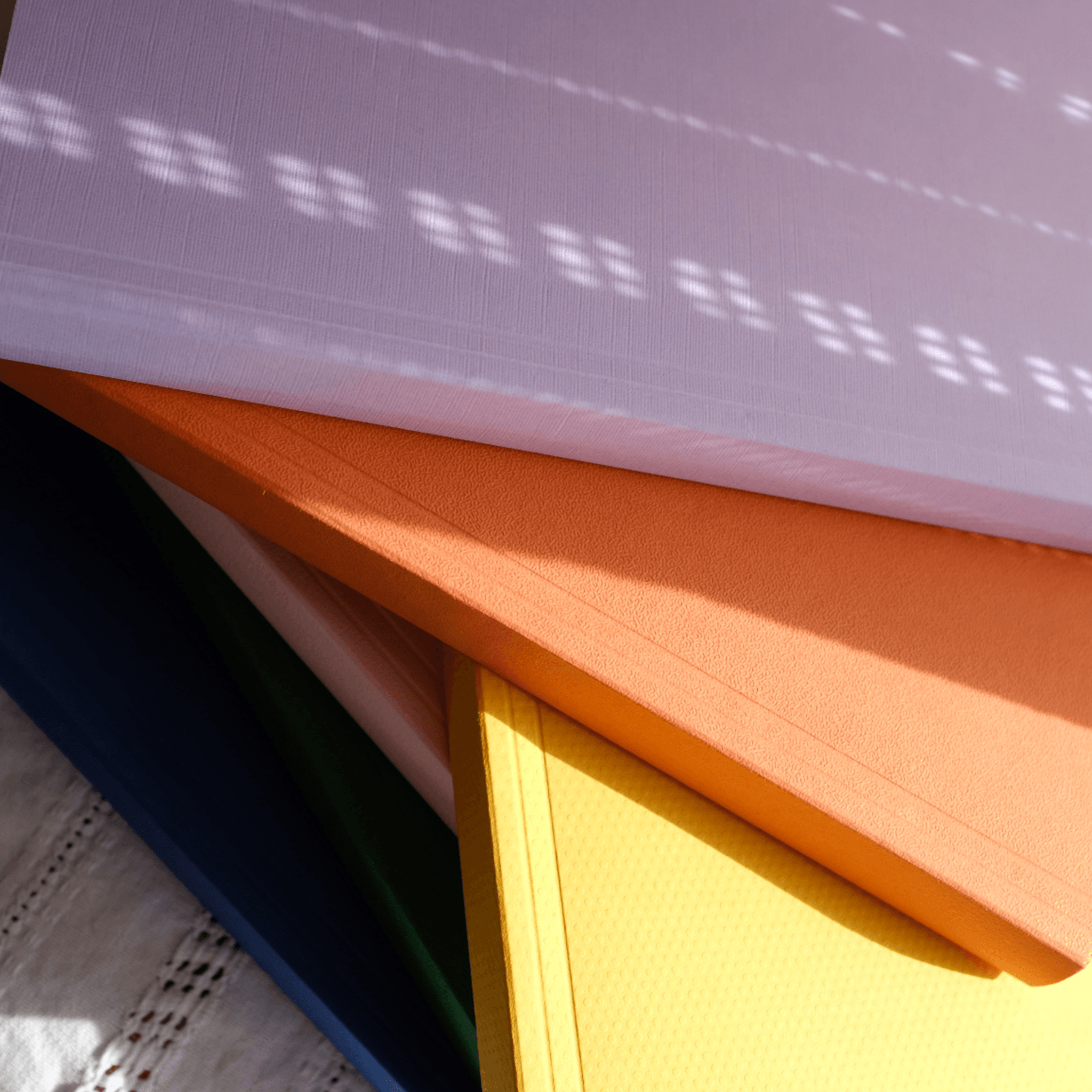 Coloured notebooks